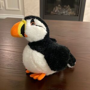 The Petting Zoo Puffin Plush Toy Stuffed Animal Excellent Condition 7” tall